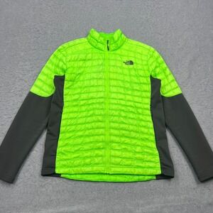 North Face Momentum Thermoball Hybrid Jacket Men's Large Green Full Zip Puffer